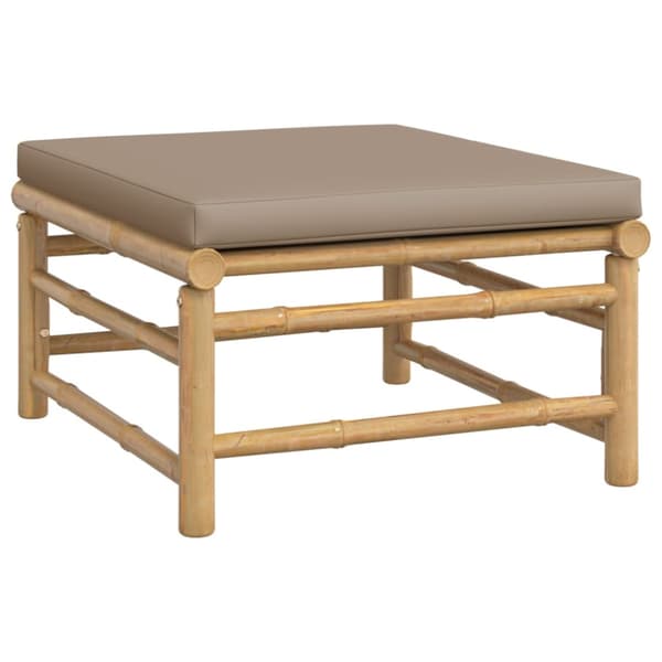 Loungegrupp 8 delar taupe dynor bambu