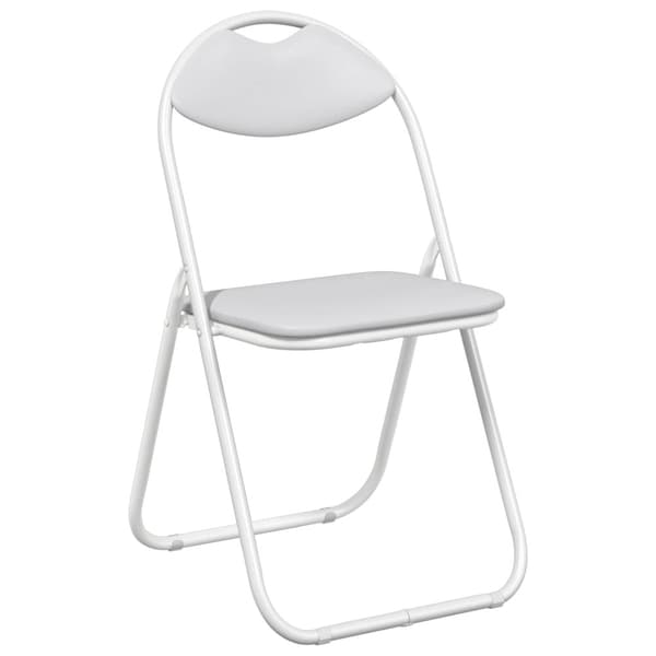 Fällstol 2 pcs Vit 48 x 43,5 x 81 cm Konstläder