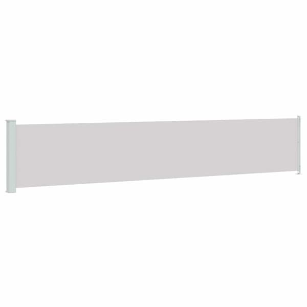 Infällbar sidomarkis 117x600 cm grå