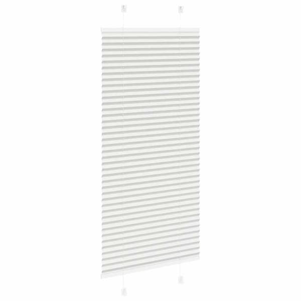 Plisserad persienn ljusgrå 60x150cm tyg bredd 59,4cm polyester