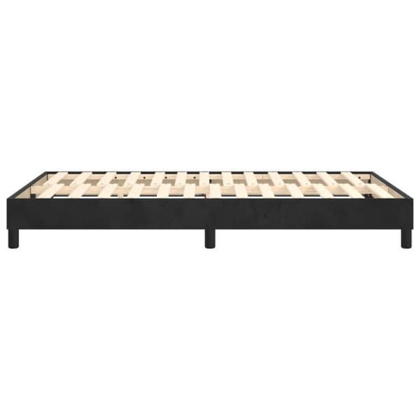 Boxspring-sängram svart 120x200 cm sammet