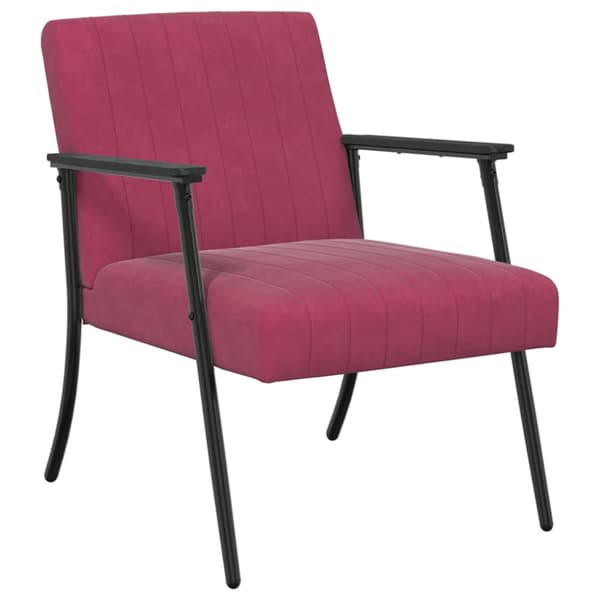 fåtölj Vinröd 59 x 75 x 78 cm Sammet