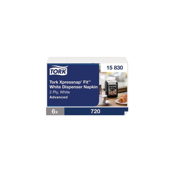 Servett TORK Xpressnap N14 vit 720/fp