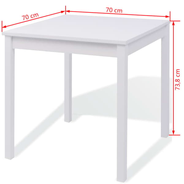 Matbord och stolar 3 delar furu vit
