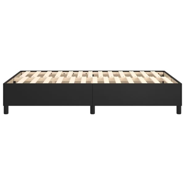 Boxspring-sängram svart 120x200 cm konstläder