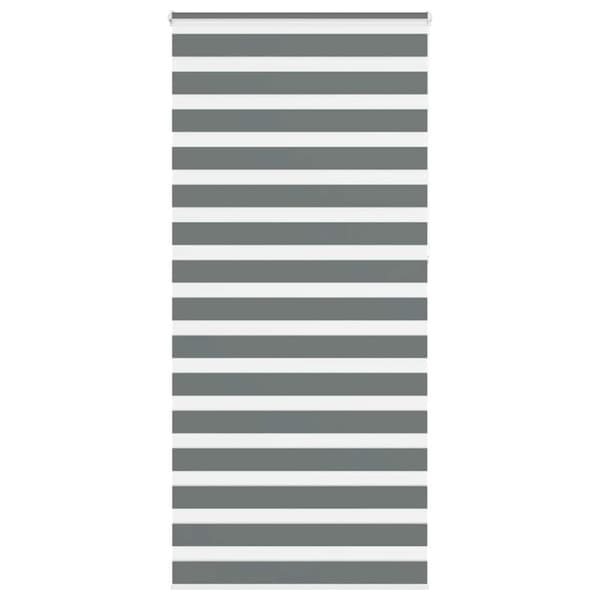 Rullgardin zebra mörkgrå 95x230 cm tyg bredd 90,9 cm polyester