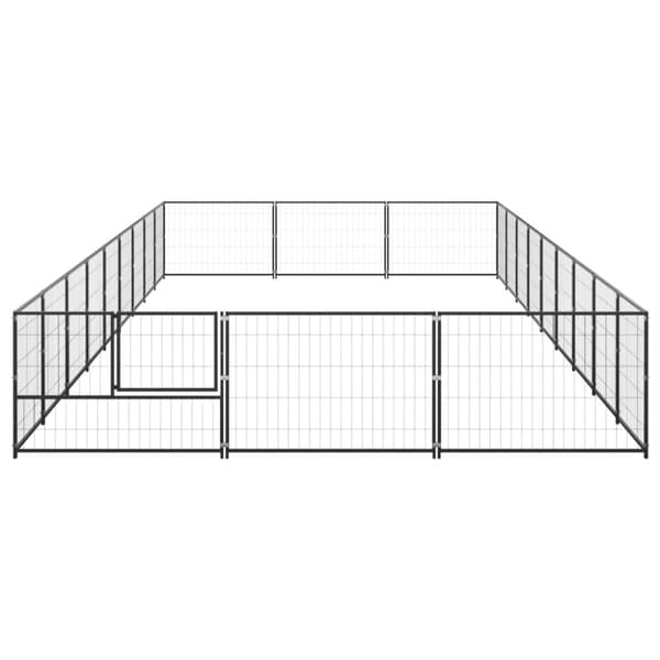 Hundgård svart 27 m² stål