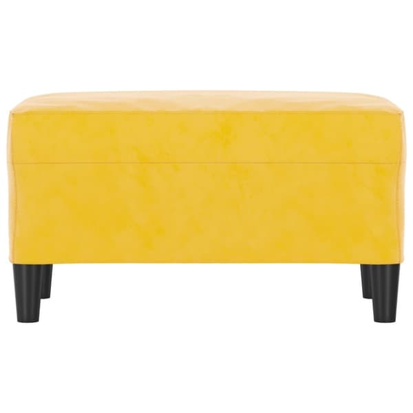 Bänk gul 70x35x41 cm sammet