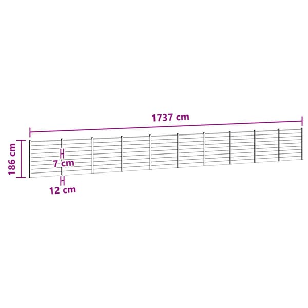 Stängselpanel 10 pcs WPC och aluminium Svart