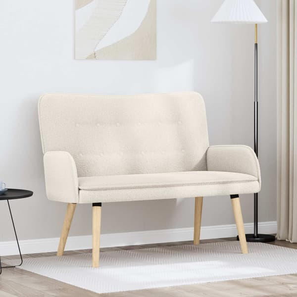 2-sits soffa Gräddvit 115 x 61 x 87 cm Bouclé