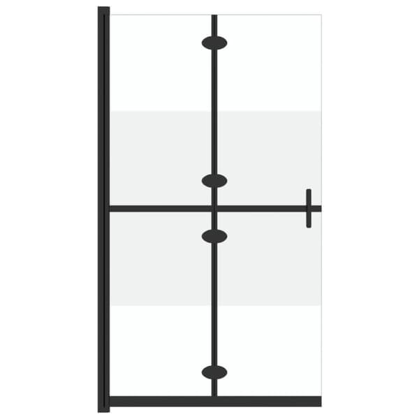 Vikbar duschvägg med halvfrostat ESG-glas 110x190 cm