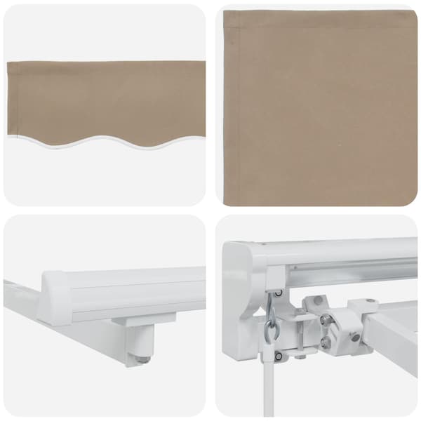 Manuell Utdragbar Markis Beige 4 × 3 m