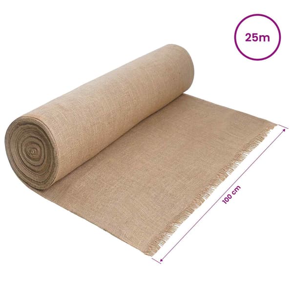 Juterrulle 200 x 2500 cm Naturlig