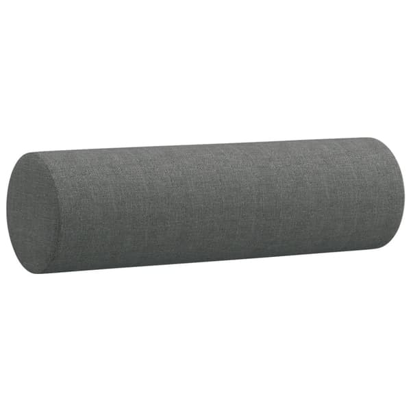2-sits soffa med prydnadskuddar mörkgrå 120 cm tyg