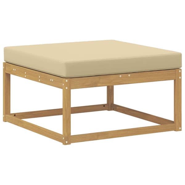 Utomhussoffset 6 pcs Vit och Beige 79 x 79 x 37 cm Polyester