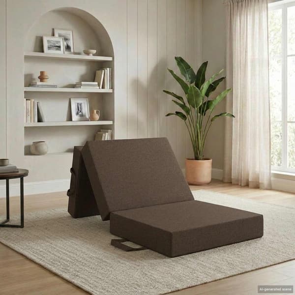 Fällbar Soffbed 75 x 67 x 45 cm Taupe