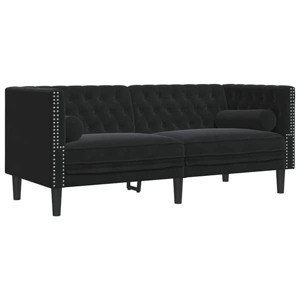 Soffa Svart 174 x 74,5 x 70,5 cm Sammet