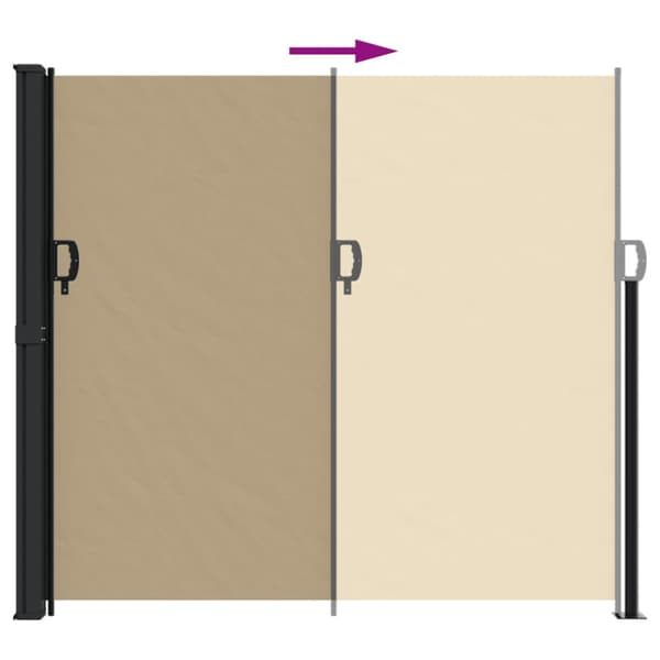 Indragbar sidomarkis beige 180x300 cm