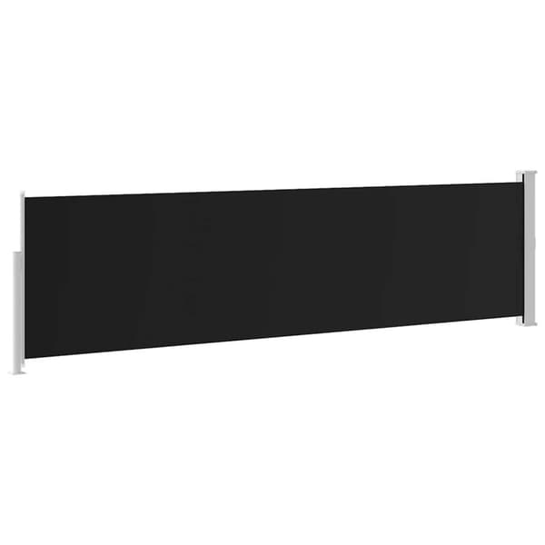 Infällbar sidomarkis 140x500 cm svart