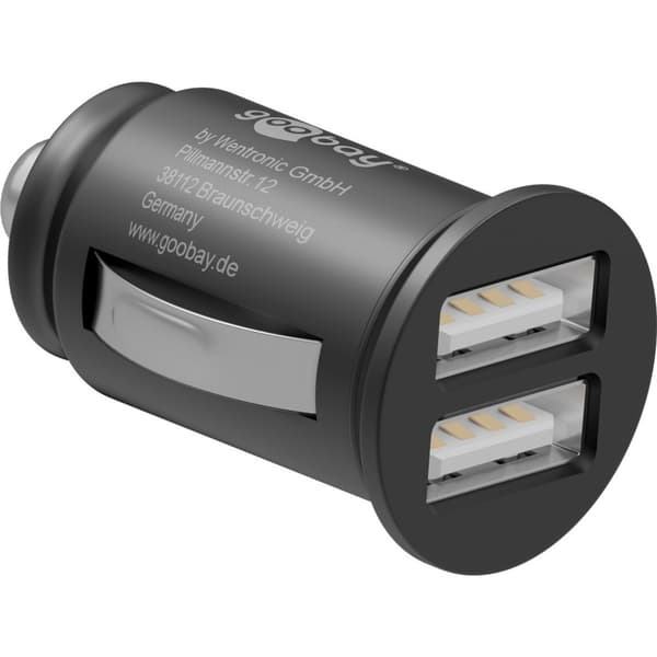 goobay Dual USB strömadapter för bil - USB - 24 Watt