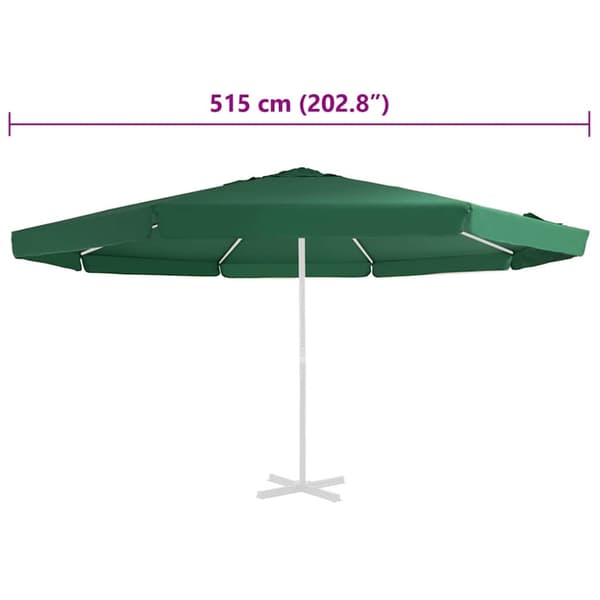 Reservtyg för parasoll grön 515 cm