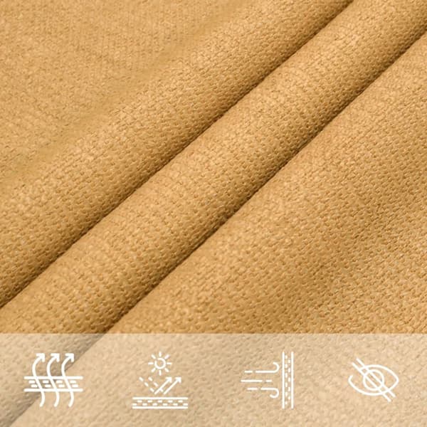 Solsegel 160 g/m² rektangulär sand 3x6 m HDPE