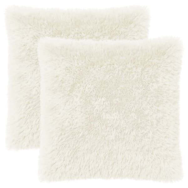 Kuddöverdrag 2 st HEERLEN Vit 80 x 80 cm PV Fleece