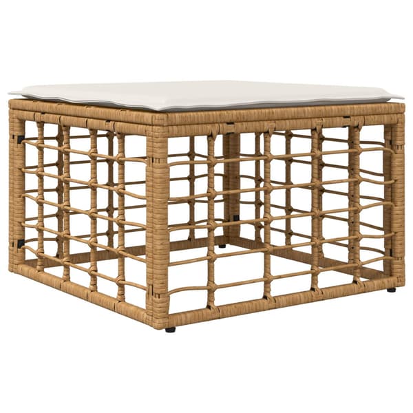 Utomhussoffset 10 pcs Naturlig och Creamvit Polyester