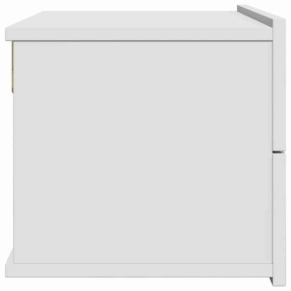 Sängbord vit 40x30x30 cm konstruerat trä