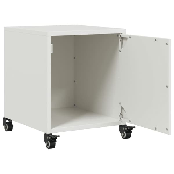 Sängbord vit 36x39x43,5 cm stål