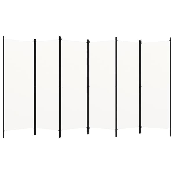 Rumsavdelare 6 paneler vit 300x180 cm