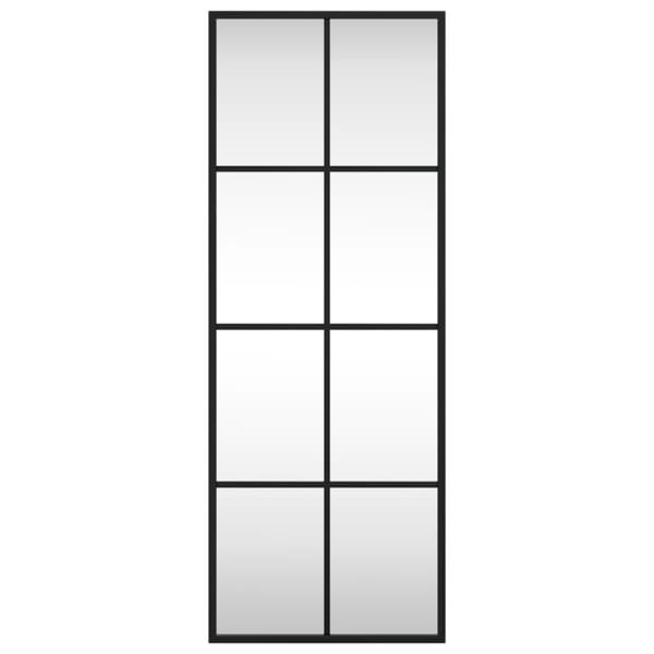 Väggspegel svart 30x80 cm rektangulär järn