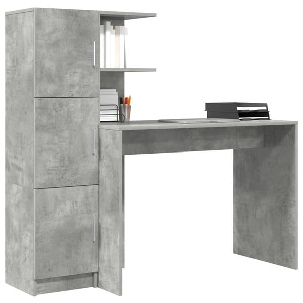 Skrivbord 2 pcs Betonggrå