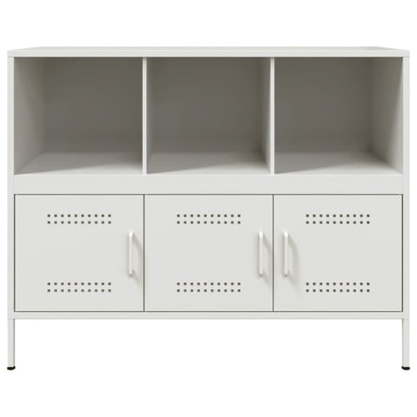 Skåp vit 100,5x39x79 cm stål