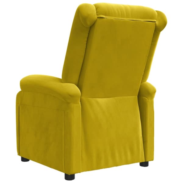 Reclinerfåtölj gul sammet