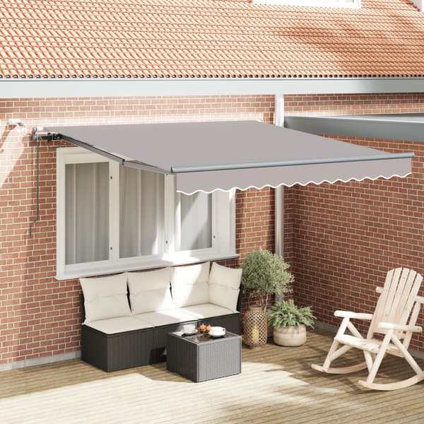 Markis tyg med Ljusgrå 300 x 250 cm Polyester