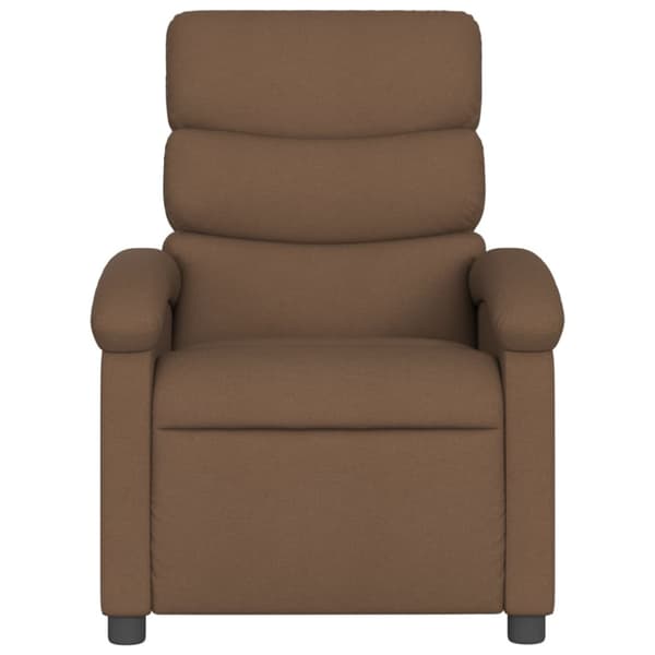 Elektrisk massagefåtölj brun tyg