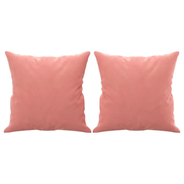 Prydnadskuddar 2 st rosa 40x40 cm sammet