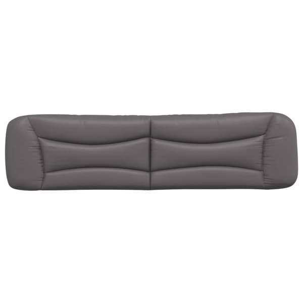 Headboard Cushion "Hvar" Grey 200 cm Faux Leather