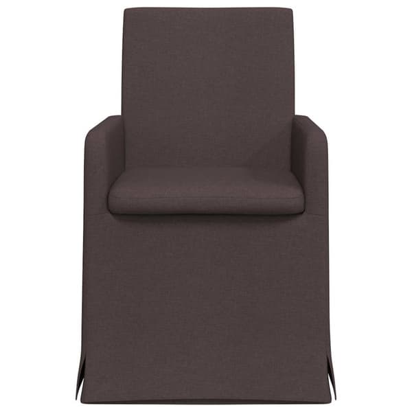 Matstolar 2 pcs Mörkbrun 57 x 67 x 95 cm tyg