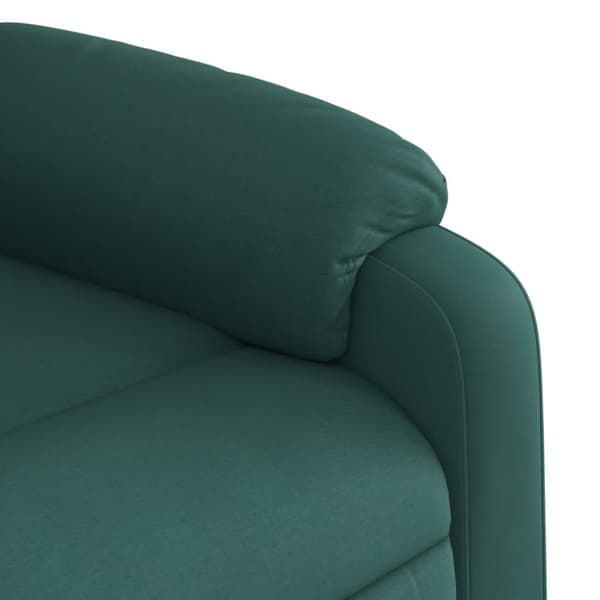 Reclinerfåtölj mörkgrön tyg