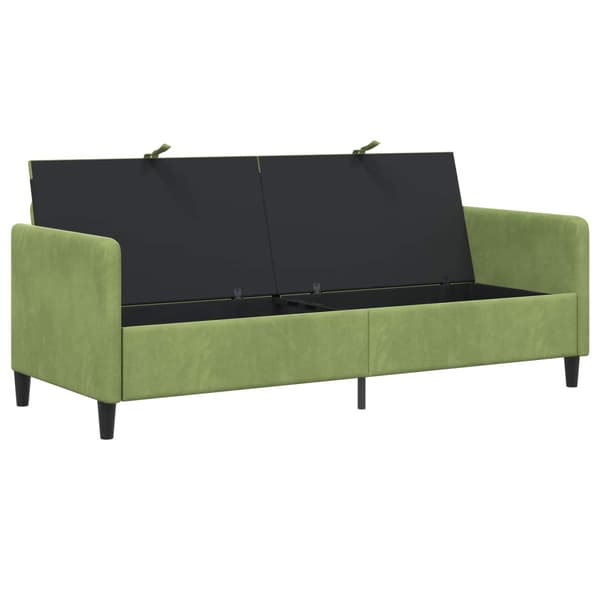 Soffa med förvaring Ljusgrön 192 x 78 x 87 cm Polyester