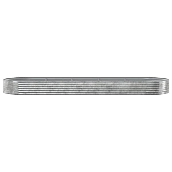 Odlingslåda galvaniserat stål 450x140x36 cm silver
