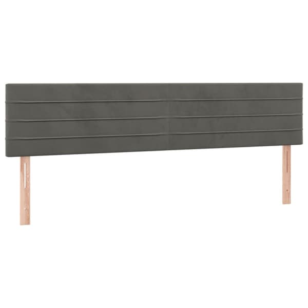 Ramsäng med madrass mörkgrå 200x200 cm sammet