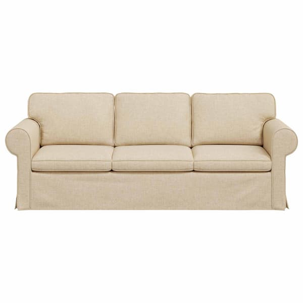 Soffa Kräm 215 x 82 x 80 cm tyg