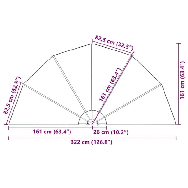 Sidomarkis för terrass terrakotta 160 cm