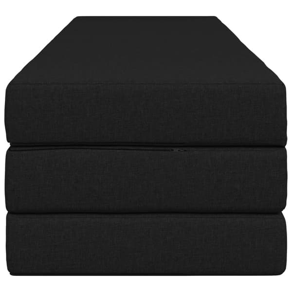 Fällbar Soffbed 180 x 67 x 45 cm Svart