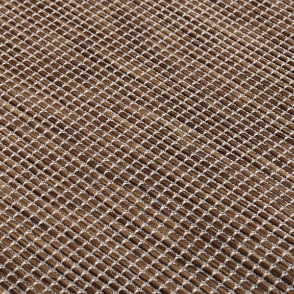 Utomhusmatta plattvävd 120x170 cm brun