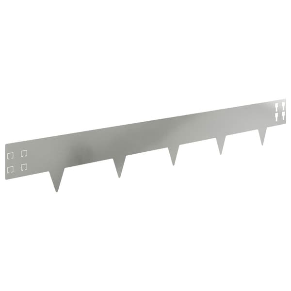Kant för gräsmatta 10 pcs 100 x 15 cm Stål Silver