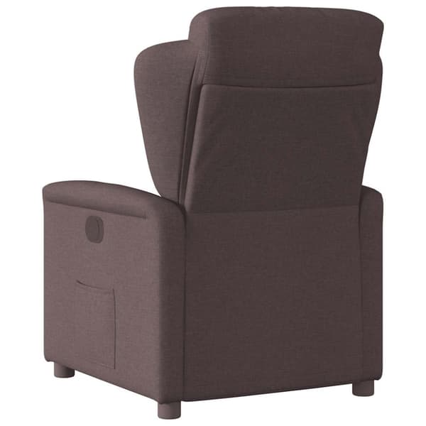 Reclinerfåtölj mörkbrun tyg